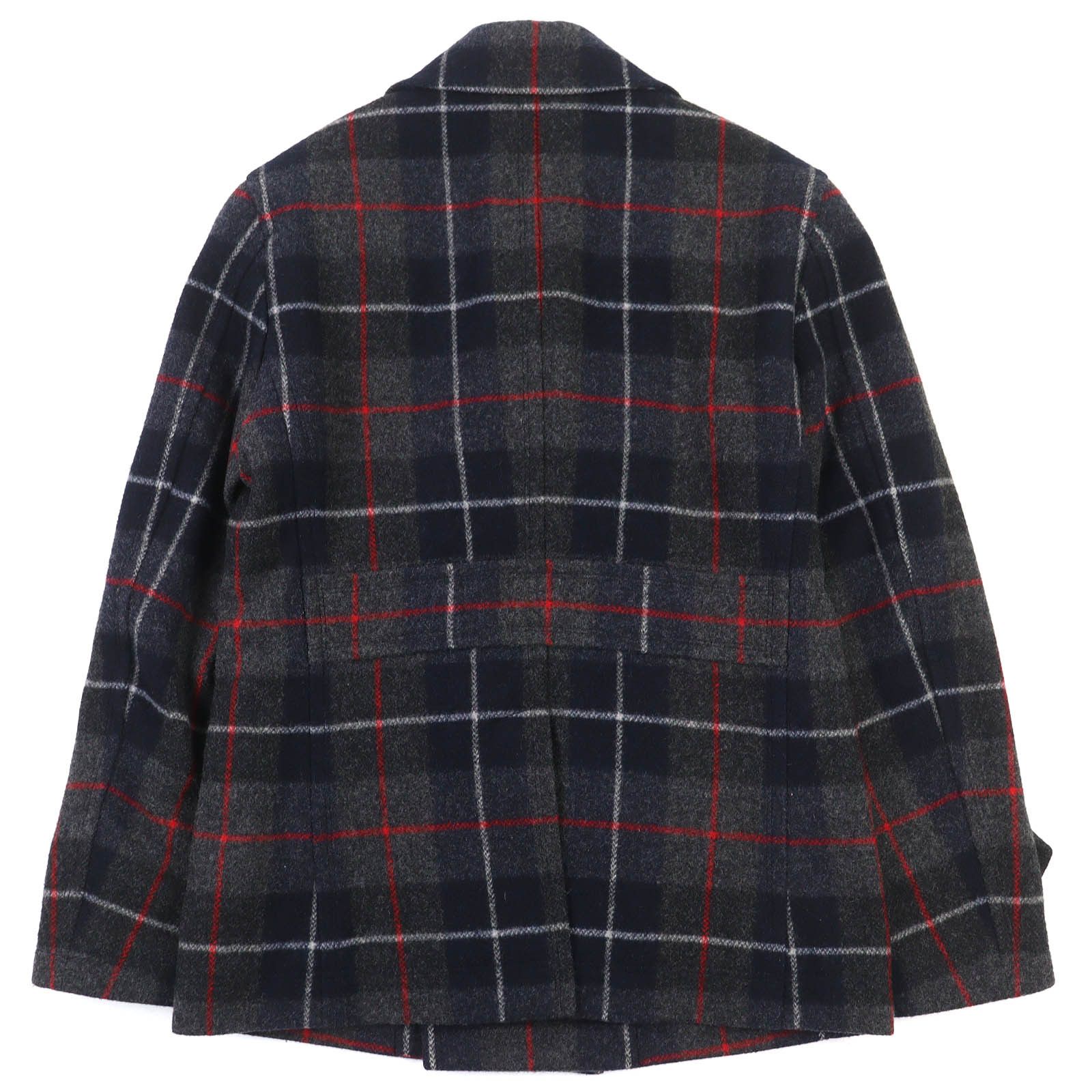 Burberry Burberry Burberry Black Label Check Pattern Logo Button Wool Coat Textile Outerwear DUTY FREE for USA Size ONE SIZE - 2 Thumbnail