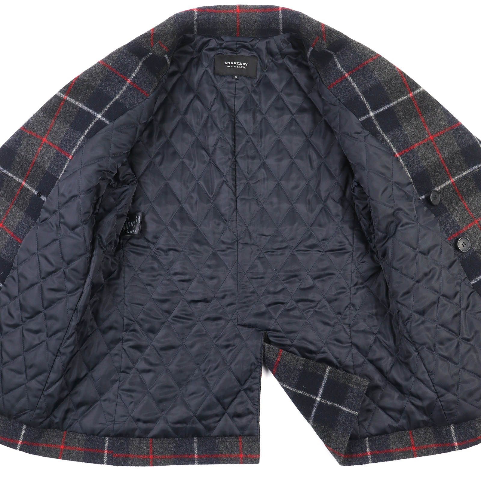 Burberry Burberry Burberry Black Label Check Pattern Logo Button Wool Coat Textile Outerwear DUTY FREE for USA Size ONE SIZE - 4 Thumbnail