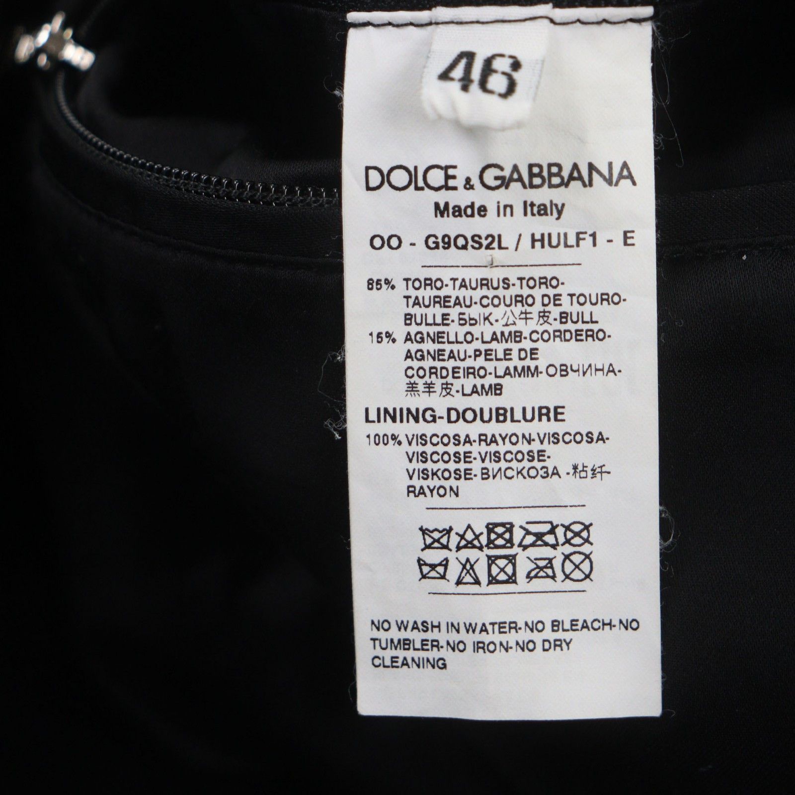 Dolce & Gabbana Dolce & Gabbana Dolce&Gabbana Cowhide Jacket Leather Outerwear DUTY FREE for USA Size ONE SIZE - 9 Thumbnail