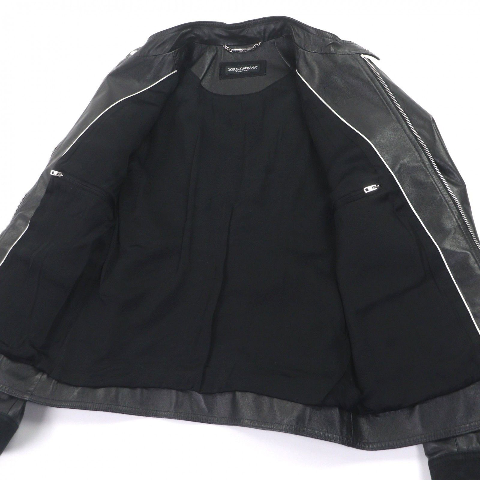 Dolce & Gabbana Dolce & Gabbana Dolce&Gabbana Cowhide Jacket Leather Outerwear DUTY FREE for USA Size ONE SIZE - 4 Thumbnail