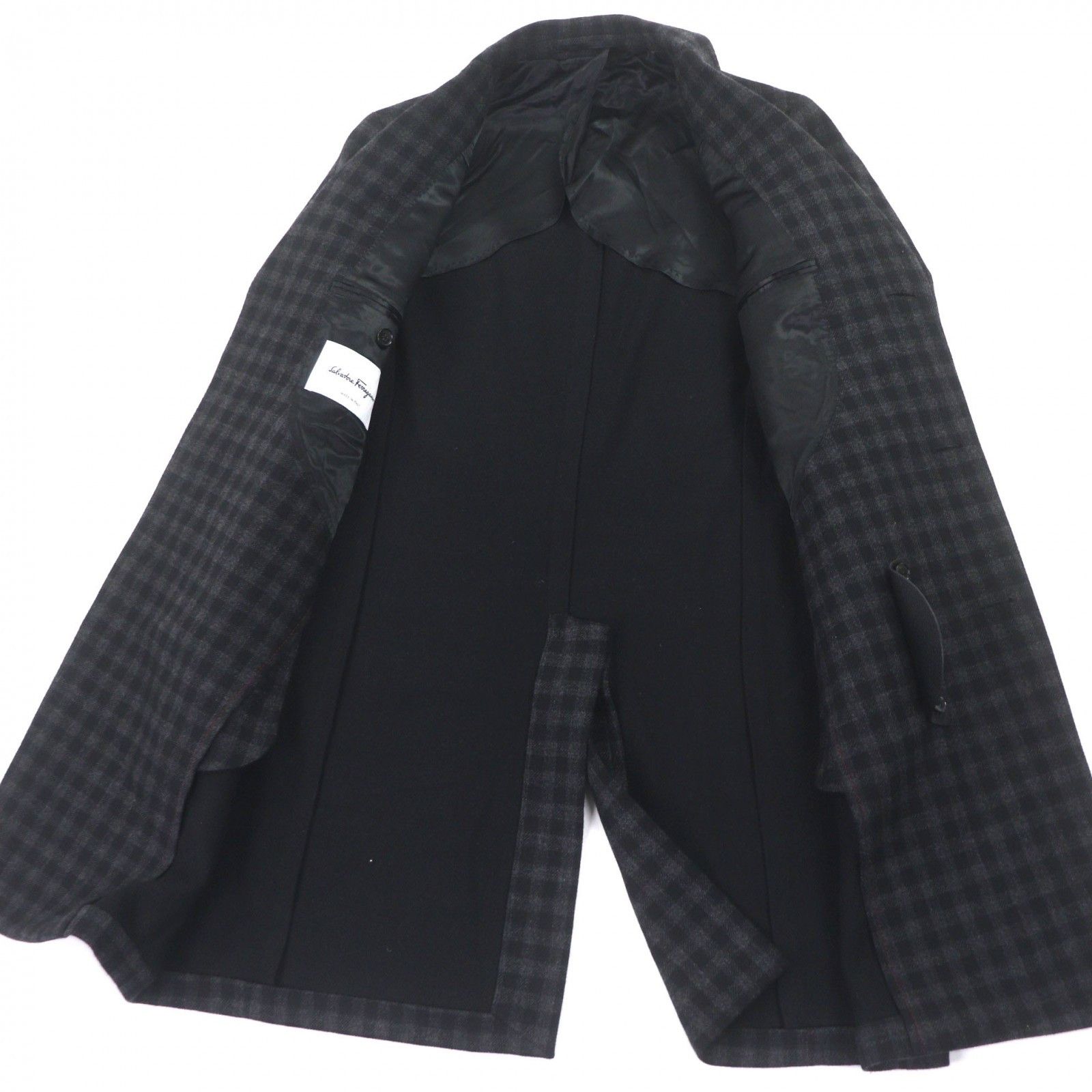 Salvatore Ferragamo Salvatore Ferragamo Salvatore Ferragamo Chester Wool Coat Textile Outerwear DUTY FREE for USA Size ONE SIZE - 5 Thumbnail
