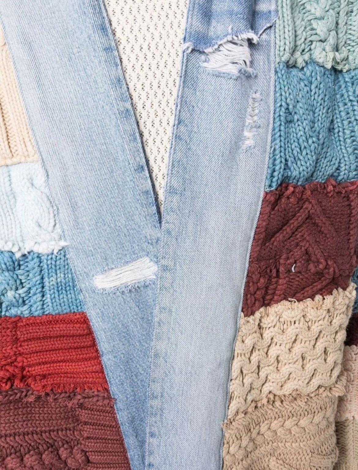 Greg Lauren greg lauren patchwork design cardigan jacket Size US M / EU 48-50 / 2 - 4 Thumbnail