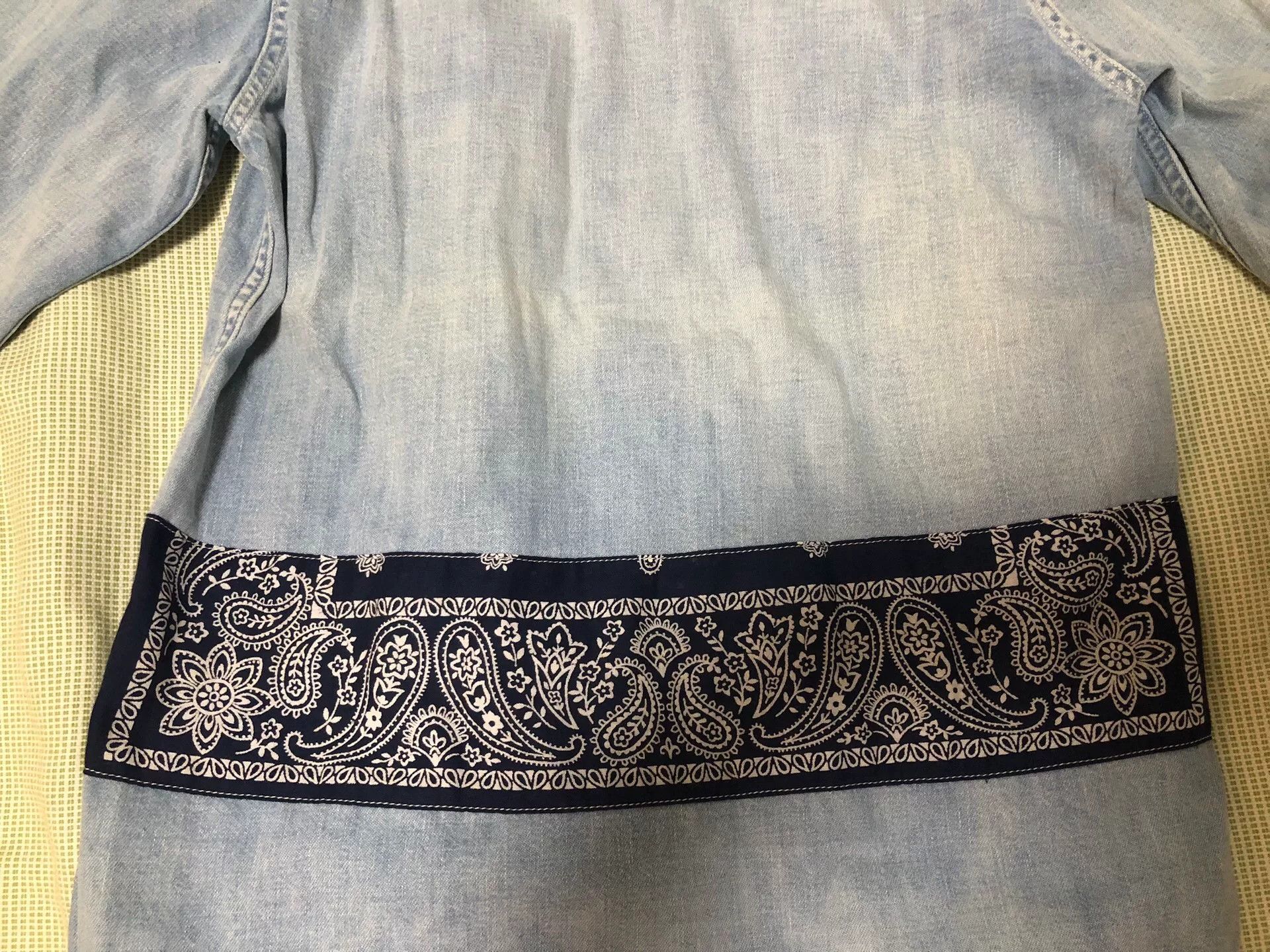 Visvim visvim bandana border denim button-up shirt Size US XXS / EU 40 - 4 Thumbnail