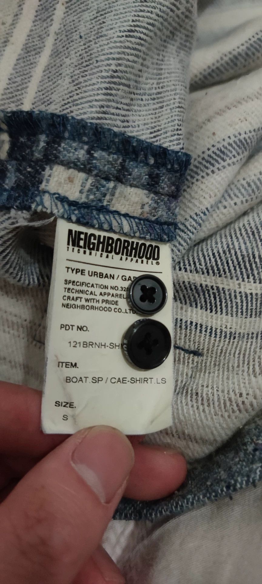 Neighborhood striped long sleeve shirt in blue color Size US S / EU 44-46 / 1 - 6 Thumbnail