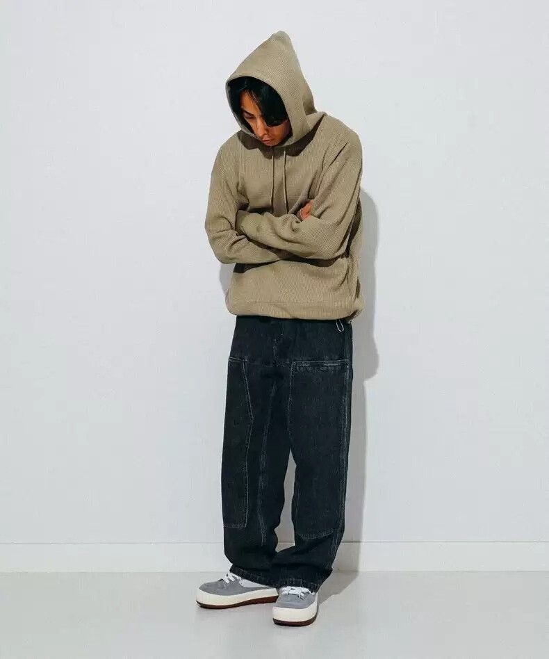 Beams Japan sage hooded functional sweatshirt with drawstring Size US XL / EU 56 / 4 - 7 Thumbnail