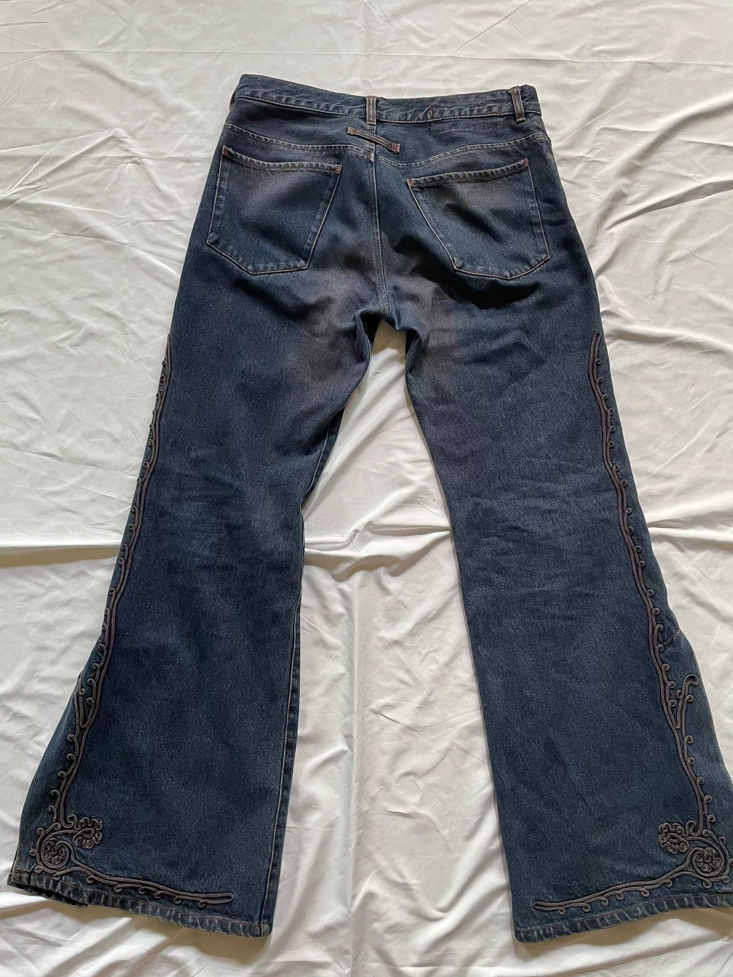 Jean Paul Gaultier Jean Paul Gaultier Flared Denim Pants Size 22" - 2 Thumbnail