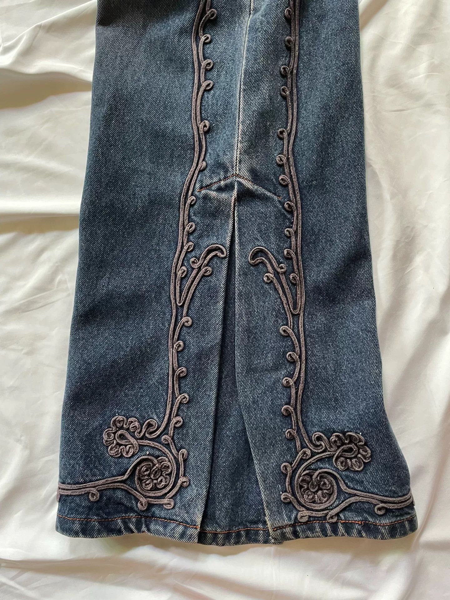 Jean Paul Gaultier Jean Paul Gaultier Flared Denim Pants Size 22" - 5 Thumbnail