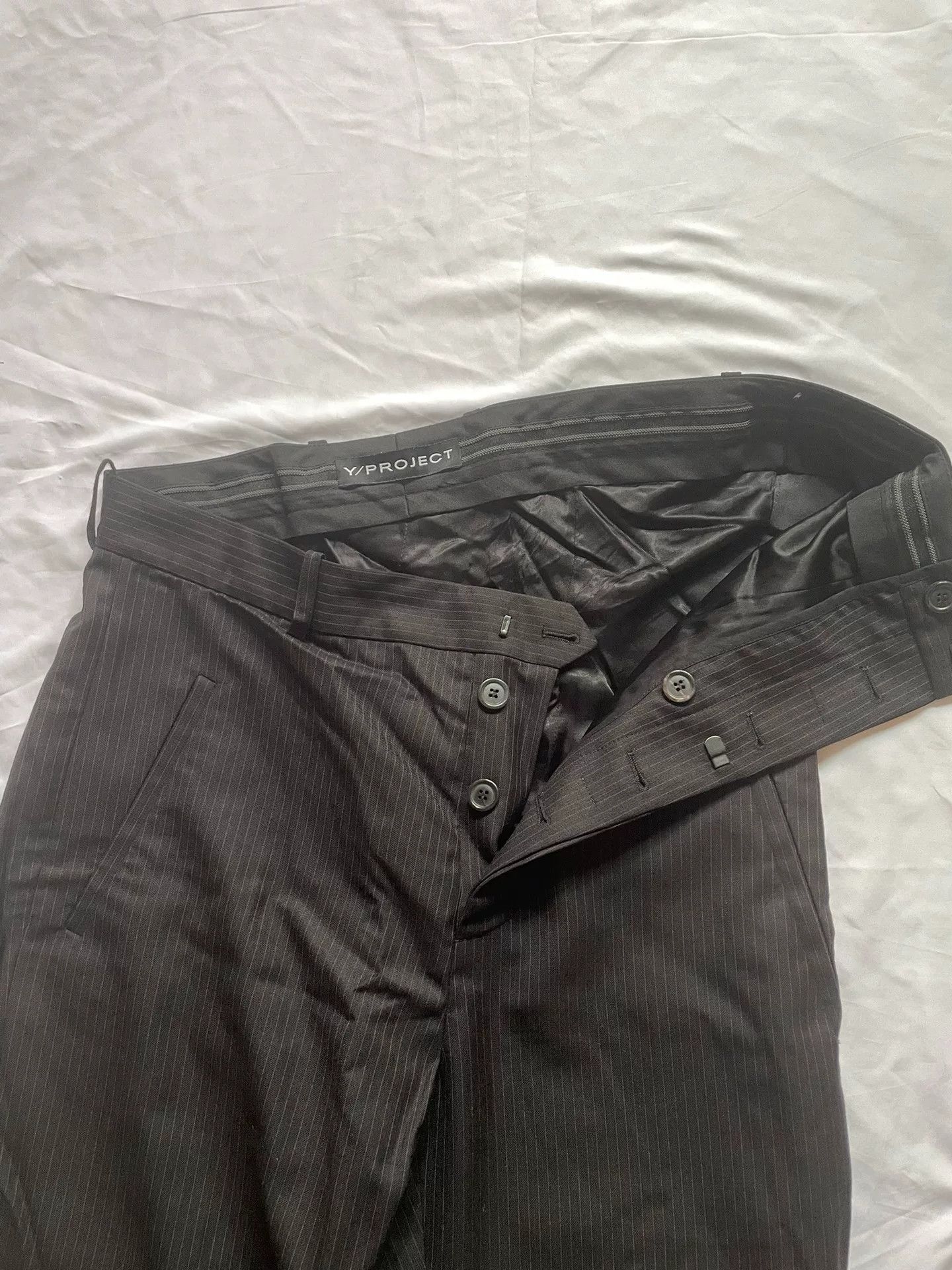 Y/Project unique tailored long pants with asymmetrical design Size US 26 / EU 42 - 3 Thumbnail