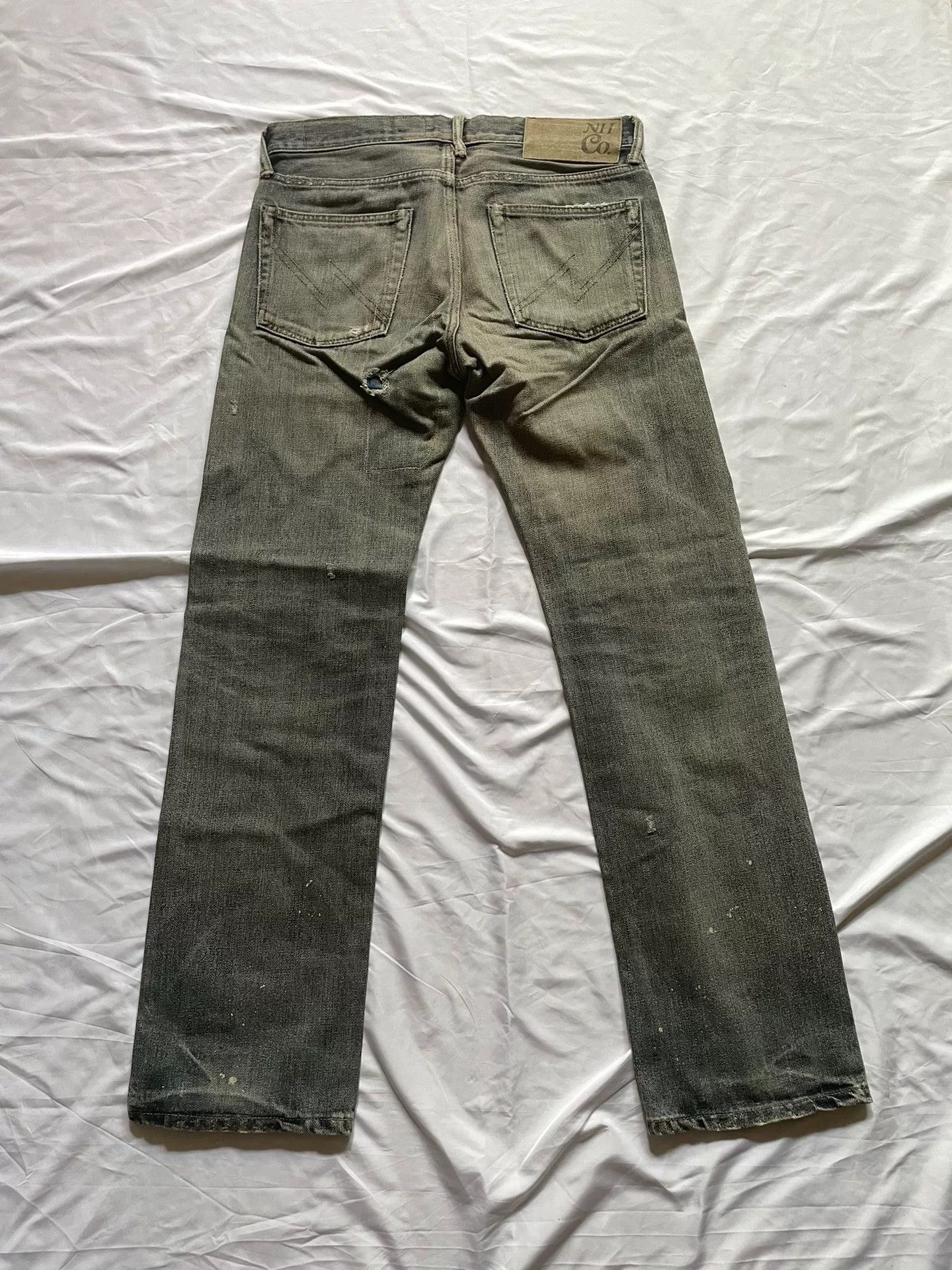 Neighborhood blue patchwork distressed denim jeans Size US 27 - 3 Thumbnail