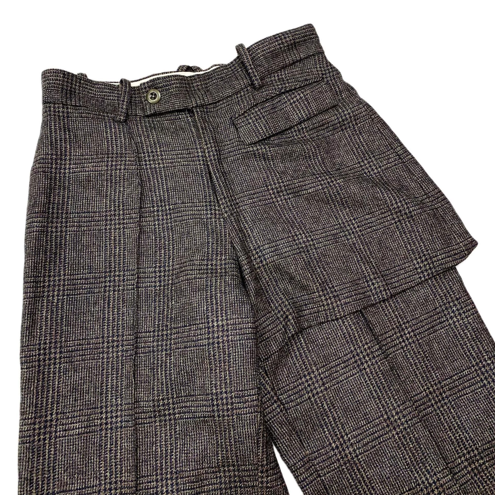 Kazuki Kuraishi unique houndstooth pattern wool long pants Size 28" / US 6 / IT 42 - 3 Thumbnail