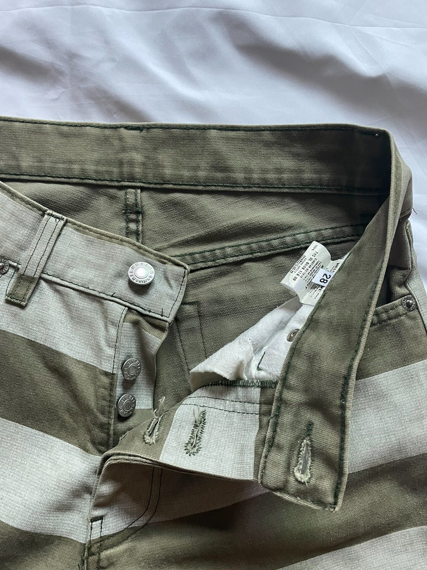 Helmut Lang helmut lang striped denim pants 1999 collection Size US 27 - 4 Thumbnail