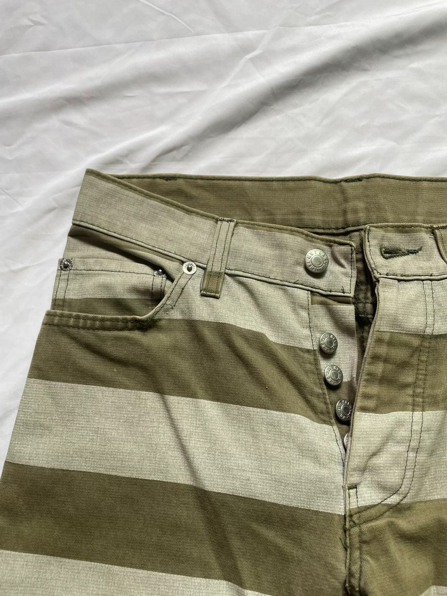 Helmut Lang helmut lang striped denim pants 1999 collection Size US 27 - 3 Thumbnail