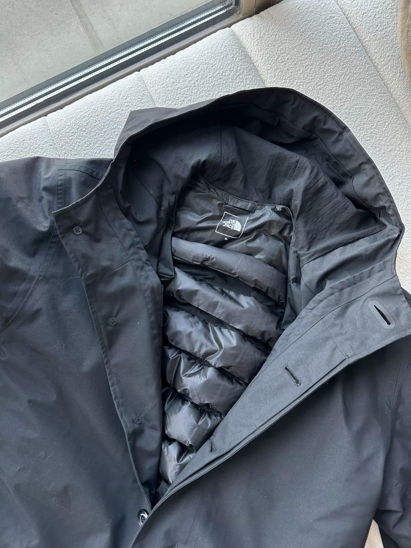 The North Face black gore-tex long men's jacket Size US XL / EU 56 / 4 - 3 Thumbnail