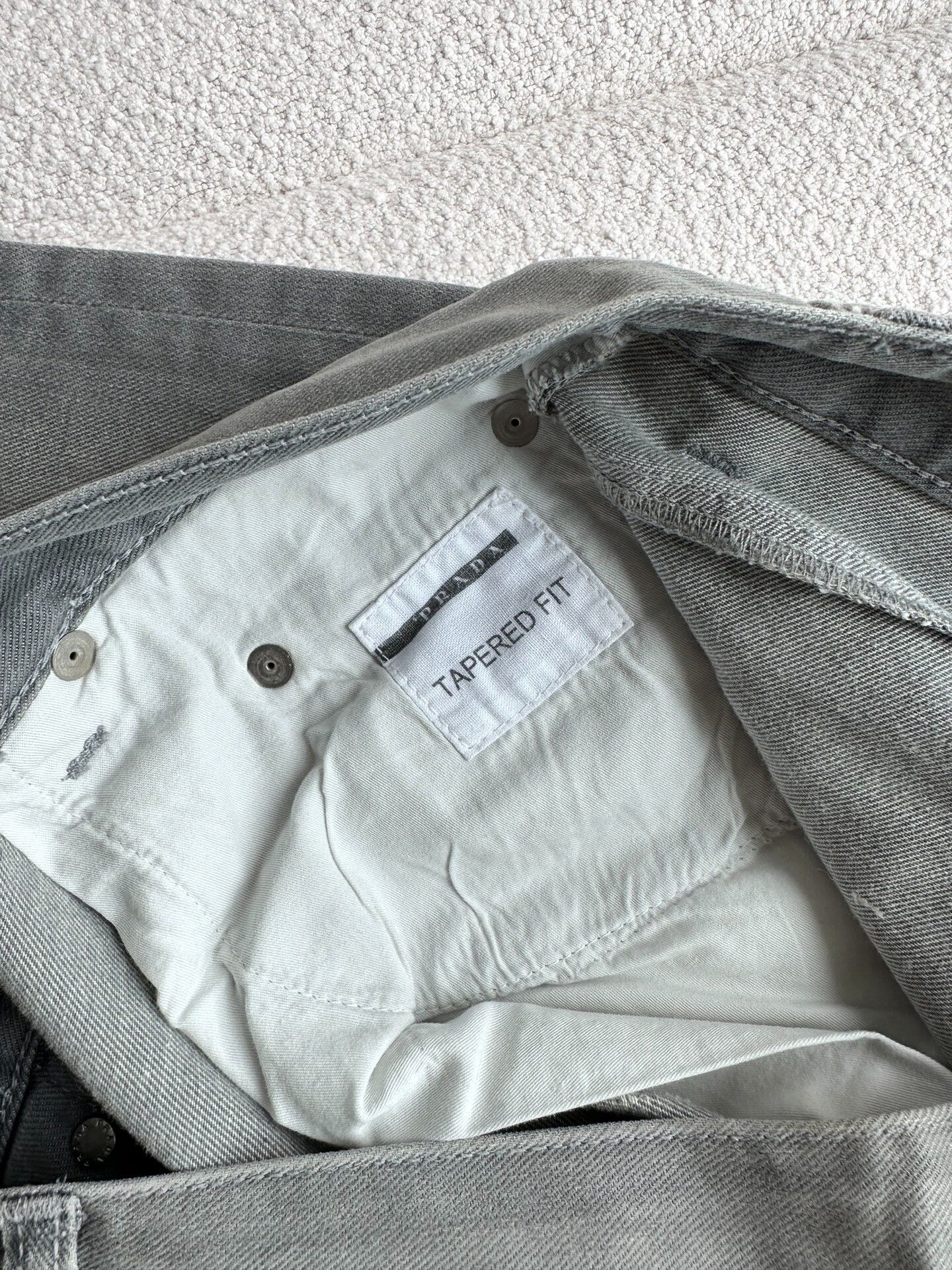 Prada Prada Casual Gray Denim Pants for Men Size US 35 - 8 Thumbnail