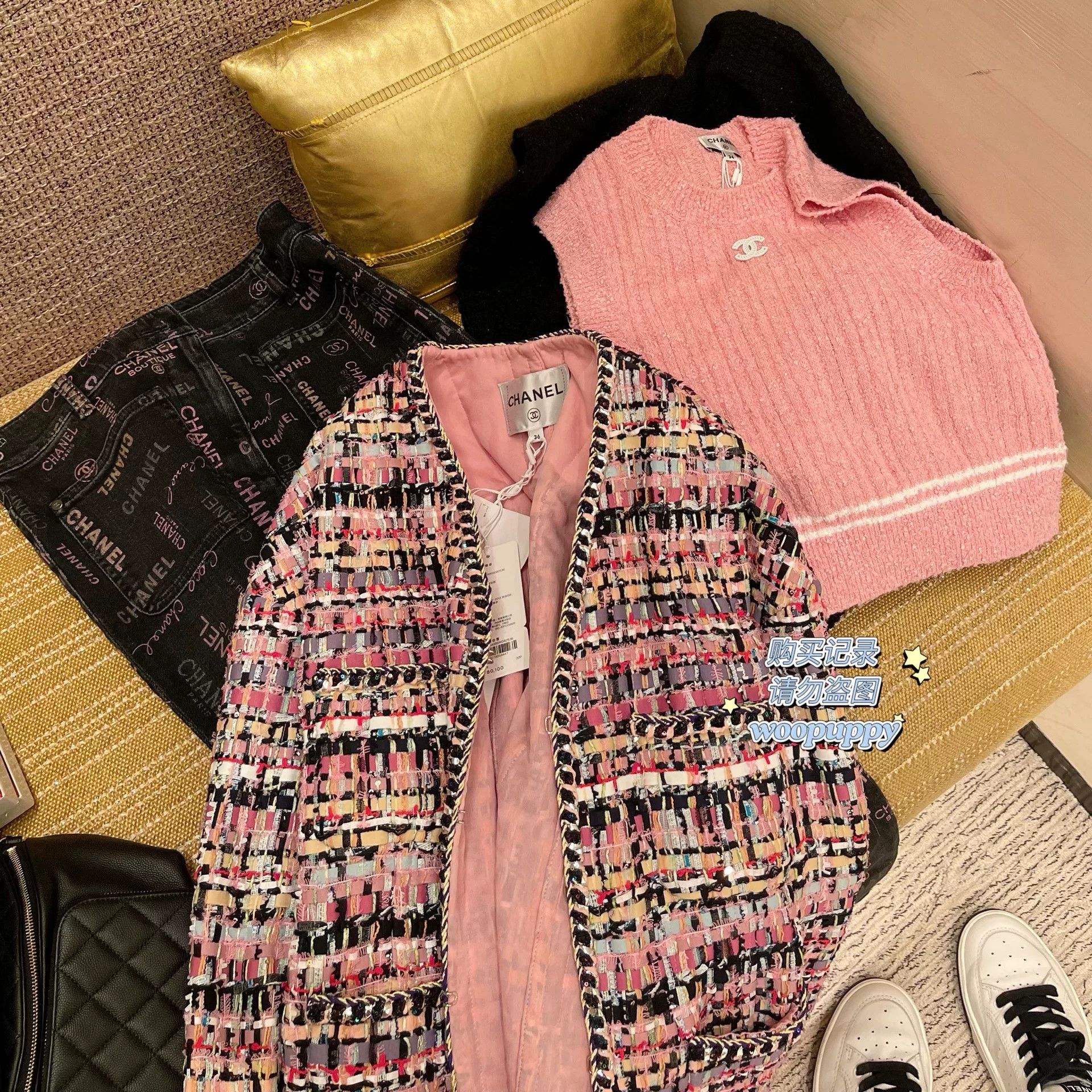 Chanel pink woven Chanel jacket Size S / US 4 / IT 40 - 4 Thumbnail