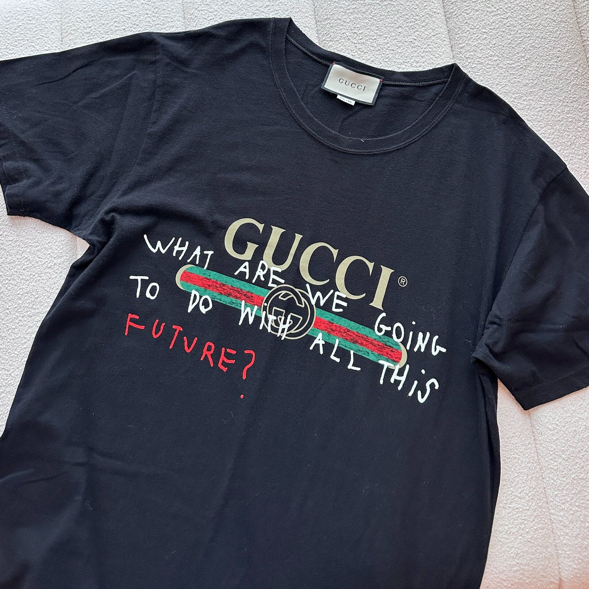 Gucci gucci graphic t-shirt for men in black Size US XL / EU 56 / 4 - 3 Thumbnail