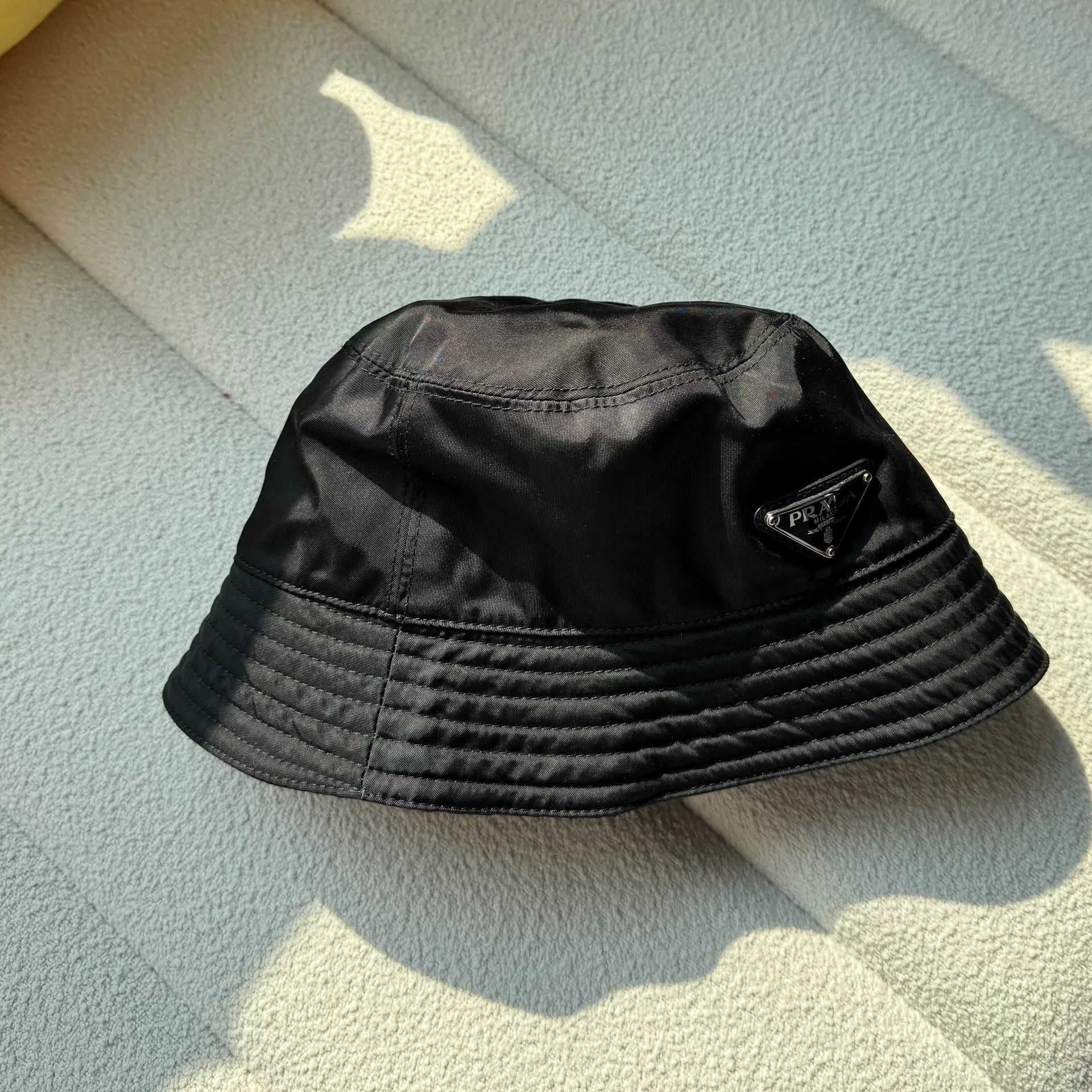 Prada prada black nylon bucket hat size medium Size ONE SIZE - 3 Thumbnail