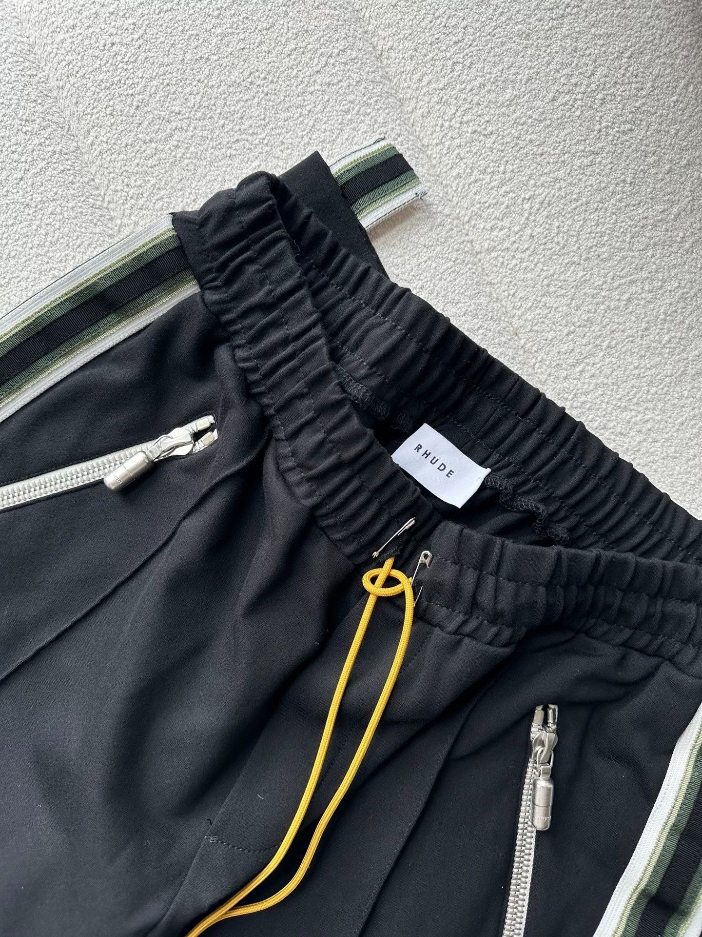 Rhude black striped track pants for men Size US 34 / EU 50 - 3 Thumbnail