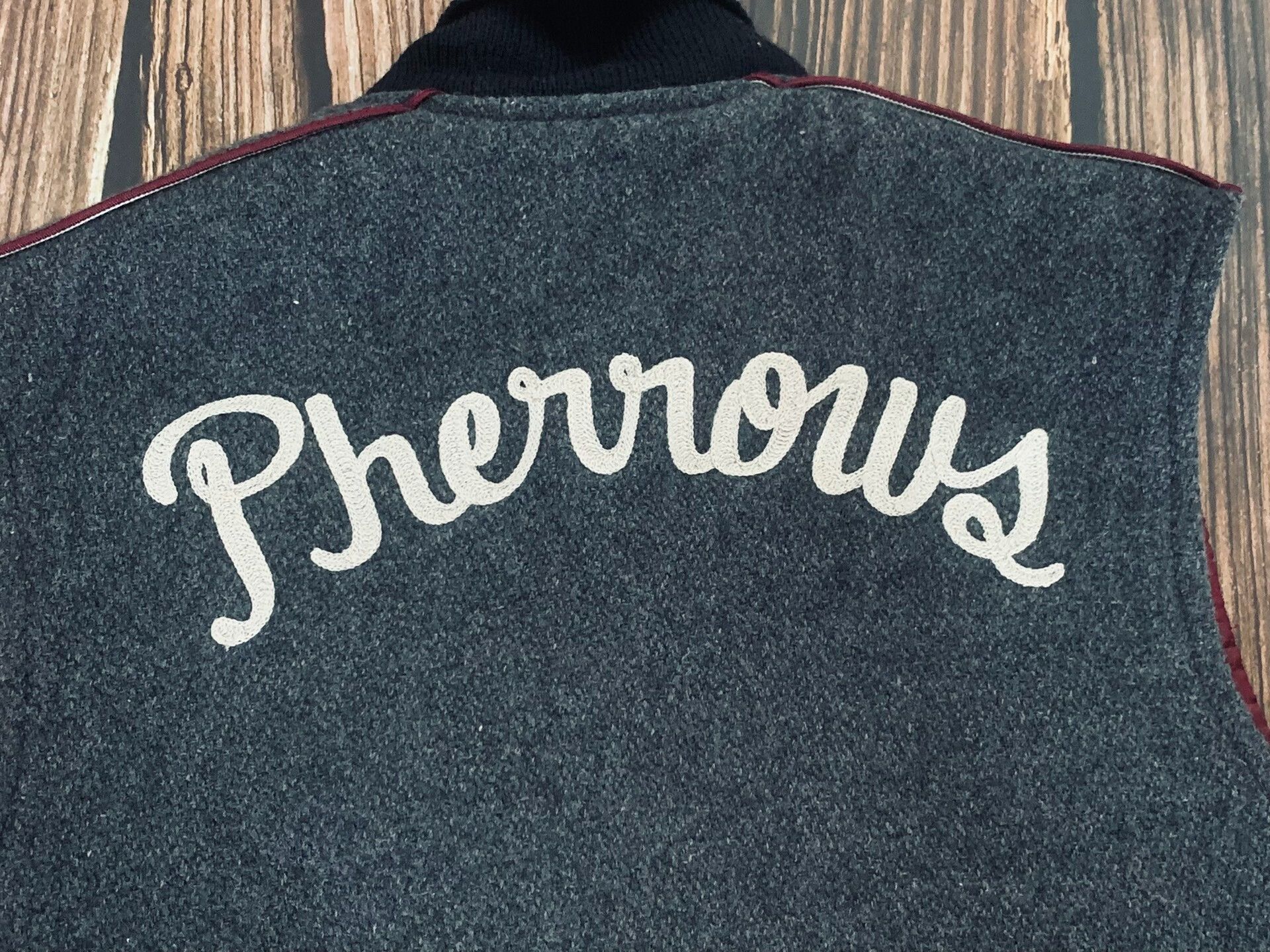 Pherrow's stylish sleeveless wool vest with embroidery Size US M / EU 48-50 / 2 - 4 Thumbnail