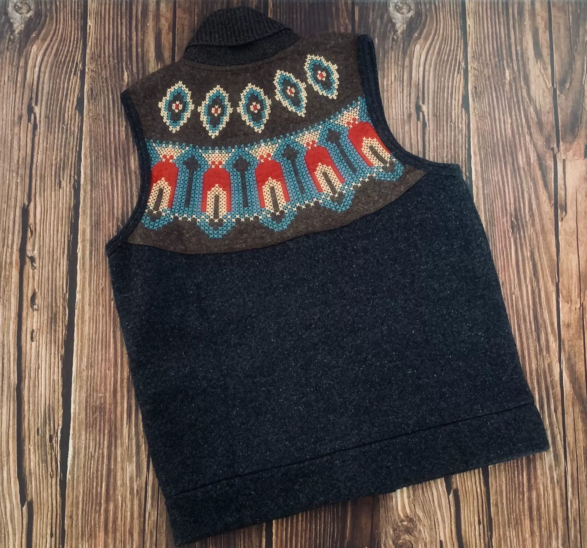 &SONS stylish gypsy sons navy patterned vest Size US L / EU 52-54 / 3 - 2 Thumbnail