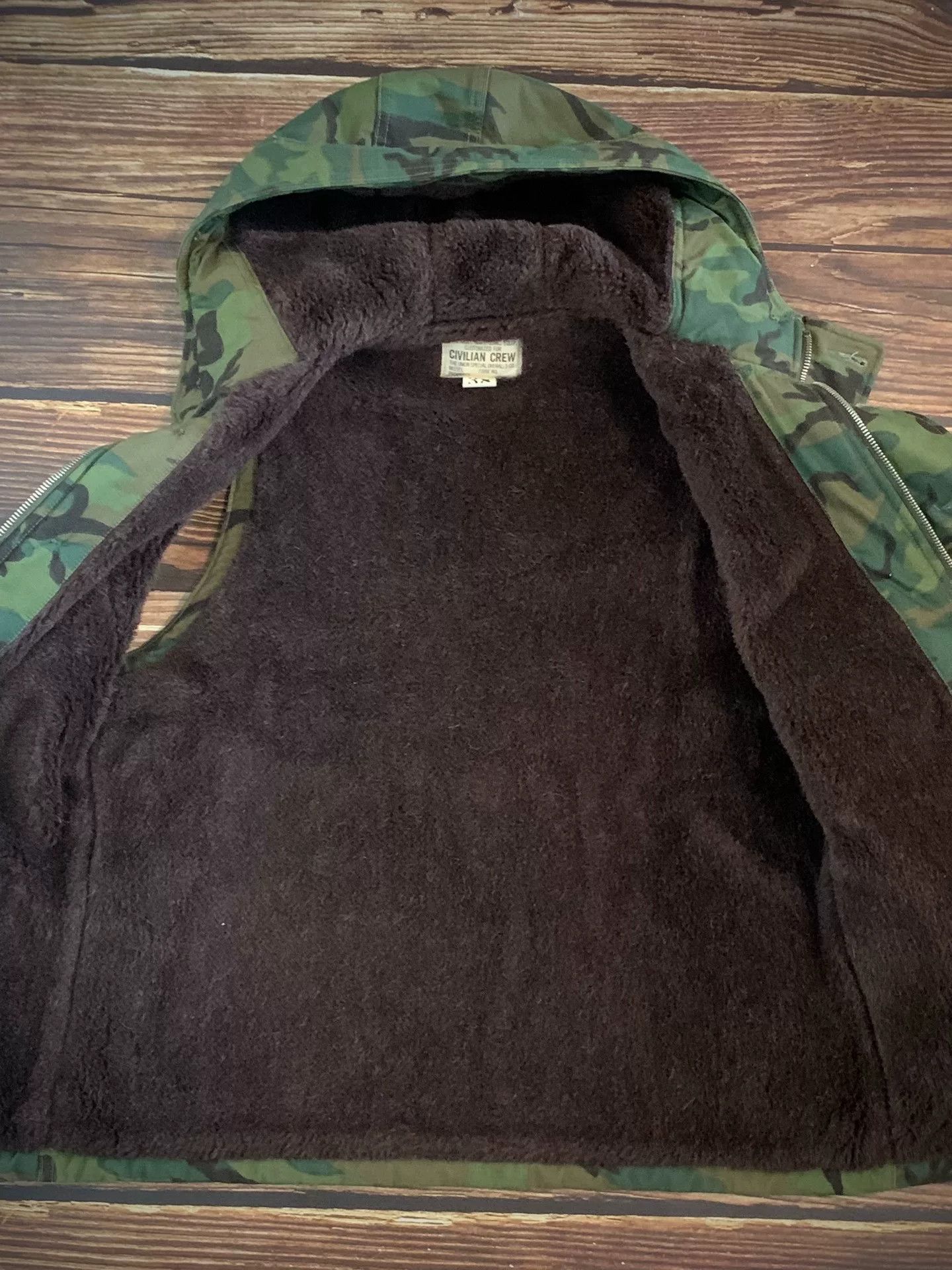 Freewheelers camouflage hooded warm vest Size US M / EU 48-50 / 2 - 3 Thumbnail