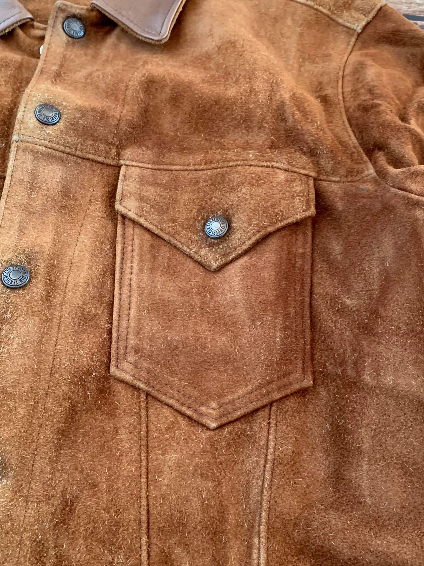 Tenderloin suede jacket with button front and collar Size US M / EU 48-50 / 2 - 3 Thumbnail