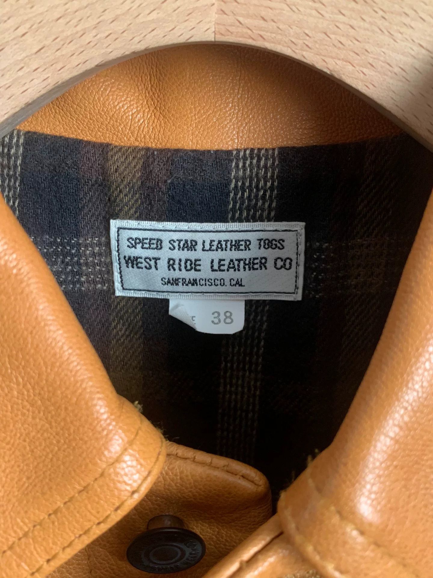 WEST RIDE westride genuine leather sleeveless motorcycle vest Size US M / EU 48-50 / 2 - 3 Thumbnail