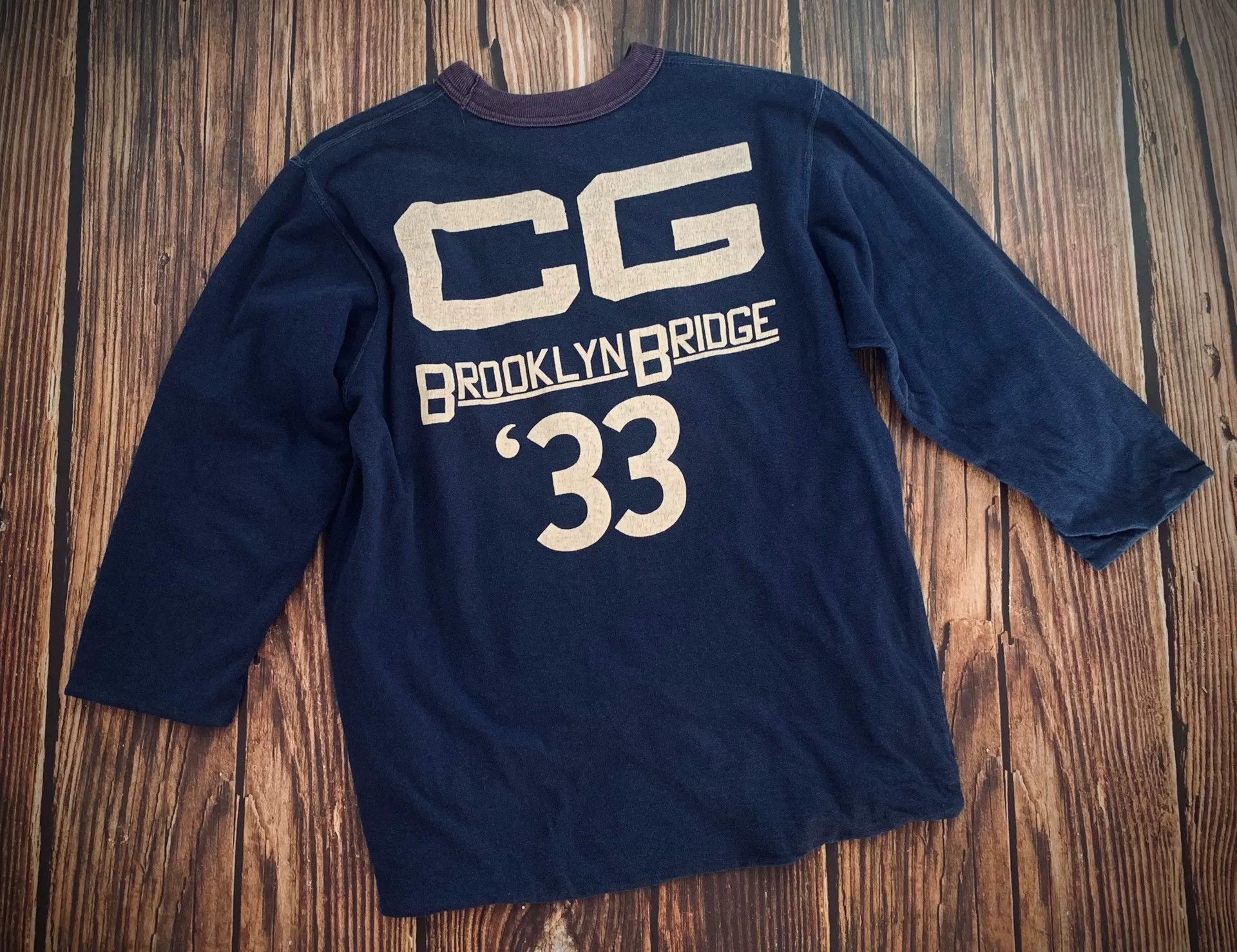 Freewheelers vintage navy blue long sleeve sweatshirt Size US M / EU 48-50 / 2 - 2 Thumbnail