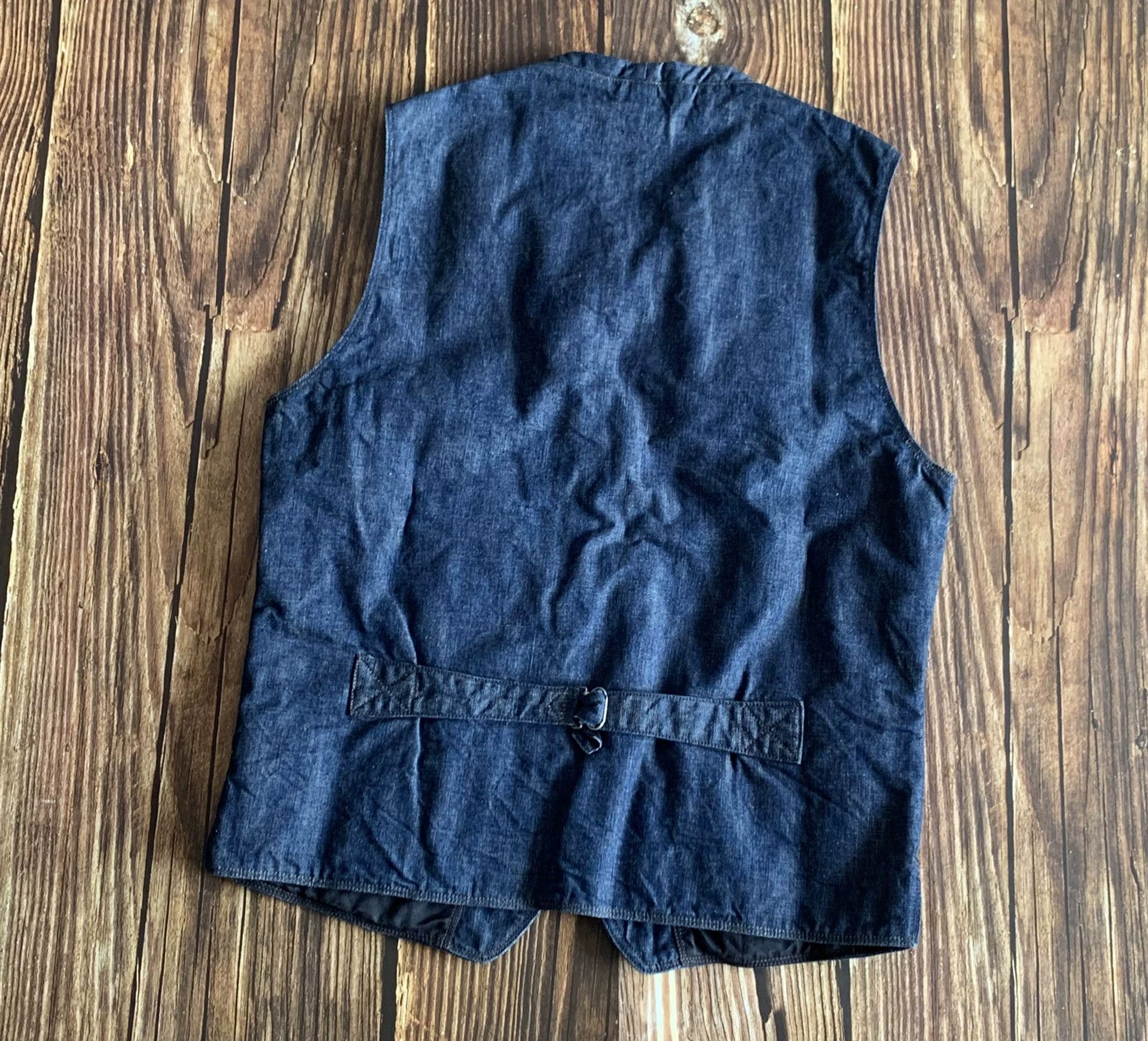 Freewheelers blue denim work vest for versatile styling Size US M / EU 48-50 / 2 - 2 Thumbnail