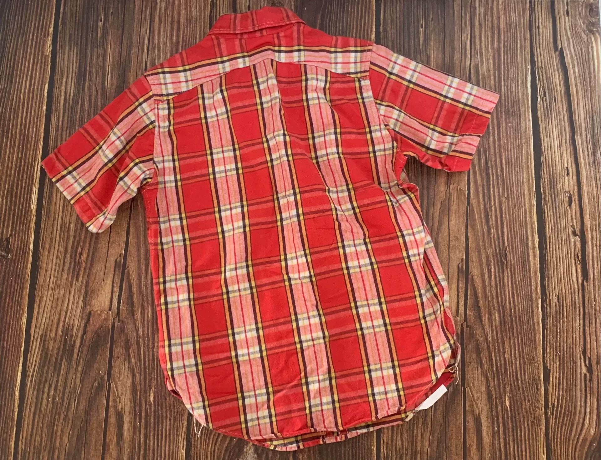 Freewheelers bright red plaid short sleeve shirt Size US L / EU 52-54 / 3 - 2 Thumbnail