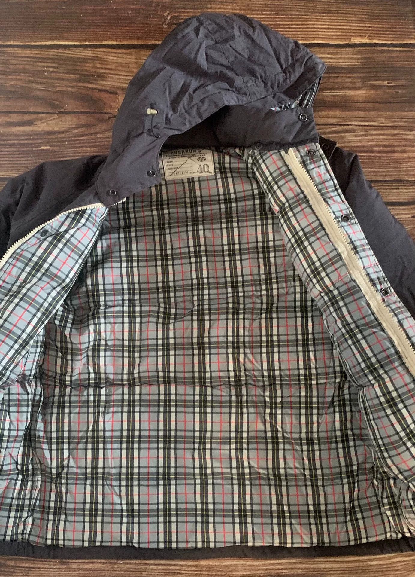 Pherrow's chic gray puffer jacket with hood Size US L / EU 52-54 / 3 - 4 Thumbnail