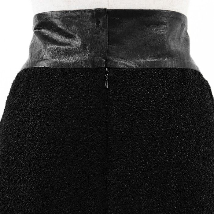 Chanel Chanel Chanel Tweed Cotton Silk Blend Calf Leather Skirt Textile Skirts P50723 DUTY FREE for USA Size ONE SIZE - 6 Thumbnail