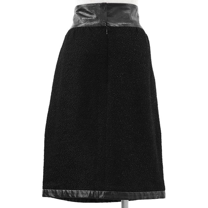Chanel Chanel Chanel Tweed Cotton Silk Blend Calf Leather Skirt Textile Skirts P50723 DUTY FREE for USA Size ONE SIZE - 5 Thumbnail