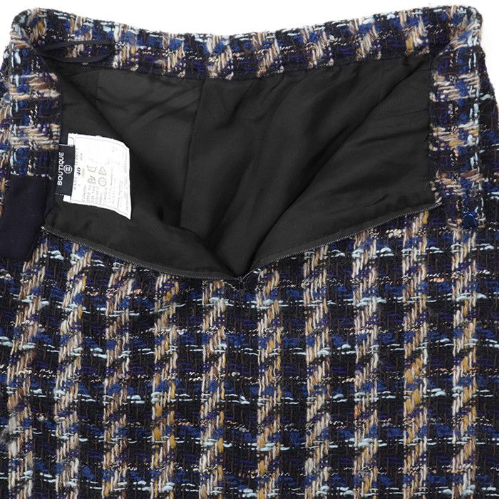 Chanel Chanel Chanel Wool Tweed Houndstooth Skirt Textile Skirts 20662 DUTY FREE for USA Size ONE SIZE - 6 Thumbnail