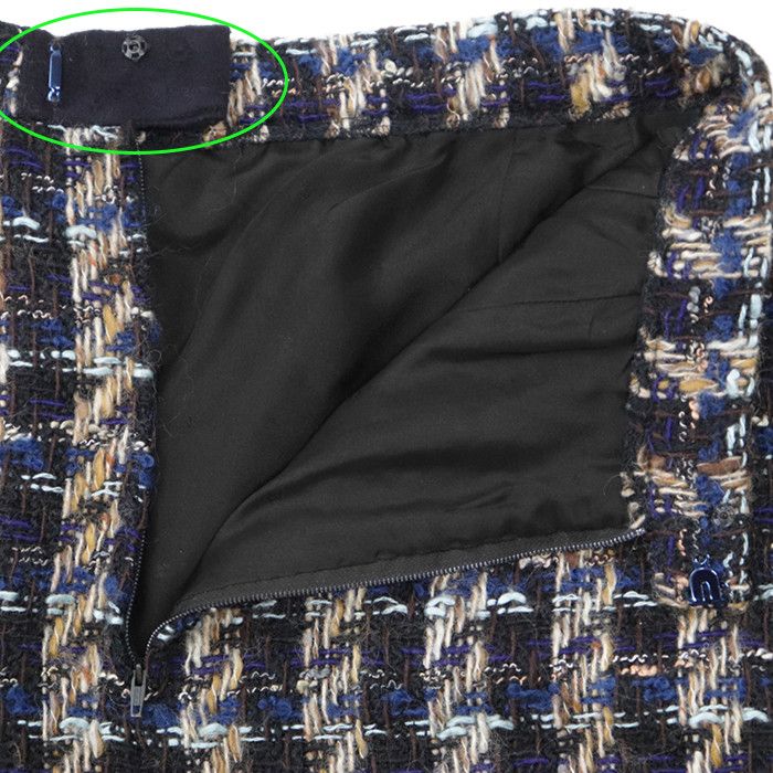Chanel Chanel Chanel Wool Tweed Houndstooth Skirt Textile Skirts 20662 DUTY FREE for USA Size ONE SIZE - 7 Thumbnail