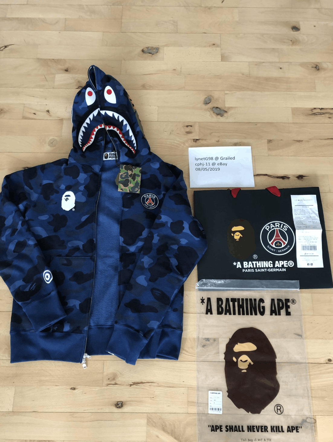 Bape x psg discount hoodie