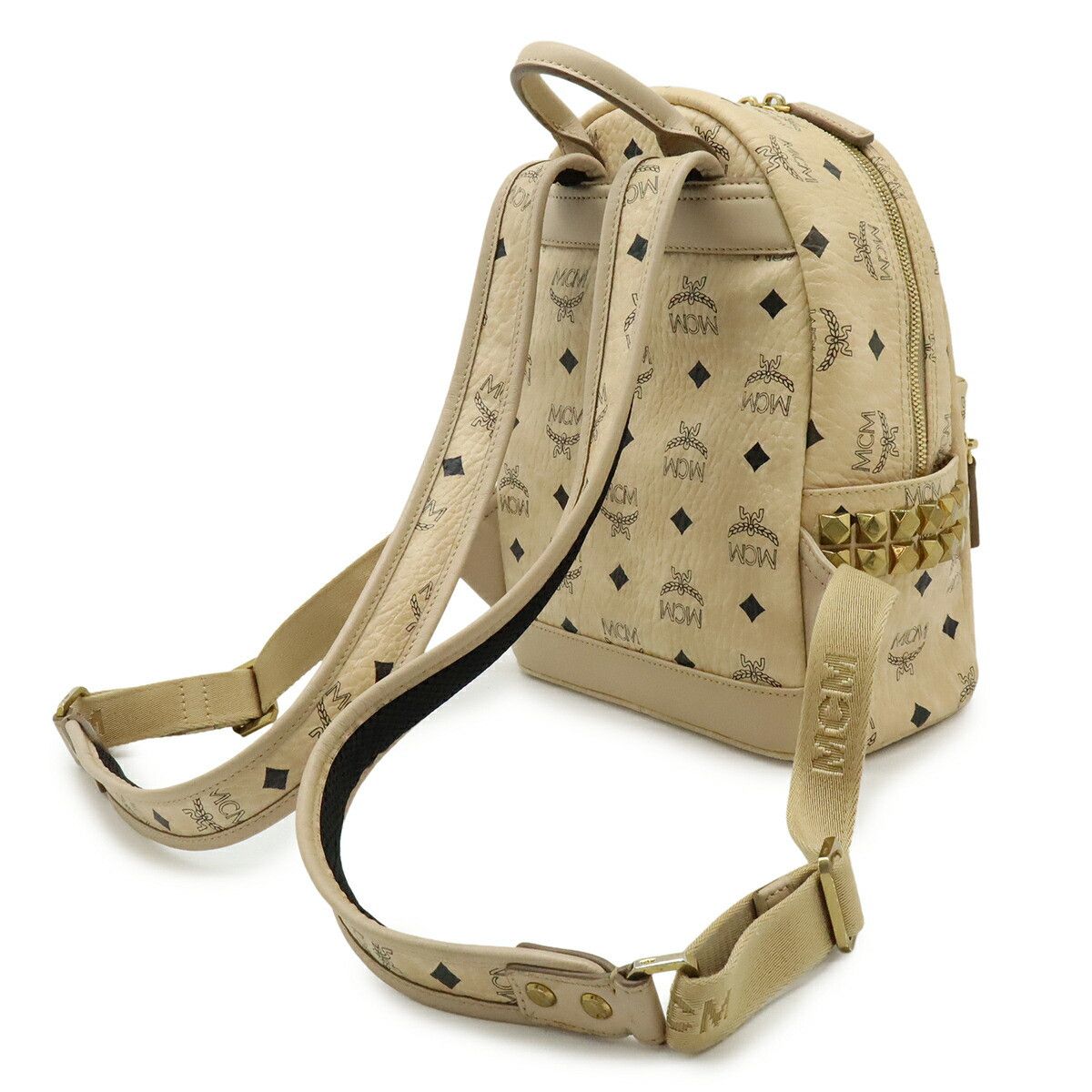 MCM MCM MCM Visetos Coated Canvas Backpack Leather Backpack MMK6SVE41IG001 DUTY FREE for USA Size ONE SIZE - 2 Thumbnail