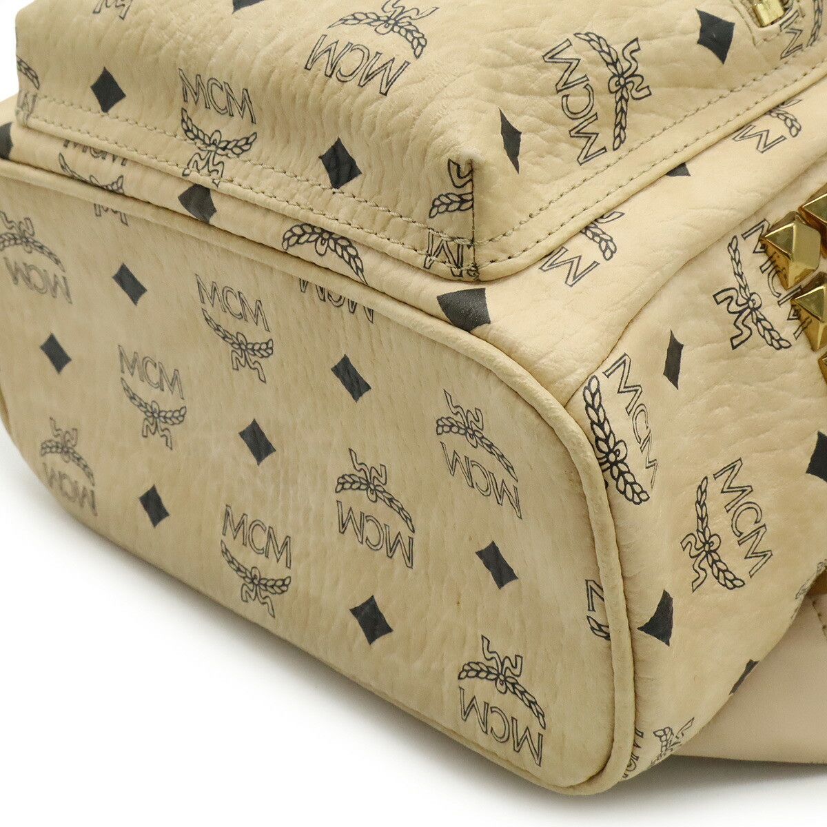 MCM MCM MCM Visetos Coated Canvas Backpack Leather Backpack MMK6SVE41IG001 DUTY FREE for USA Size ONE SIZE - 3 Thumbnail