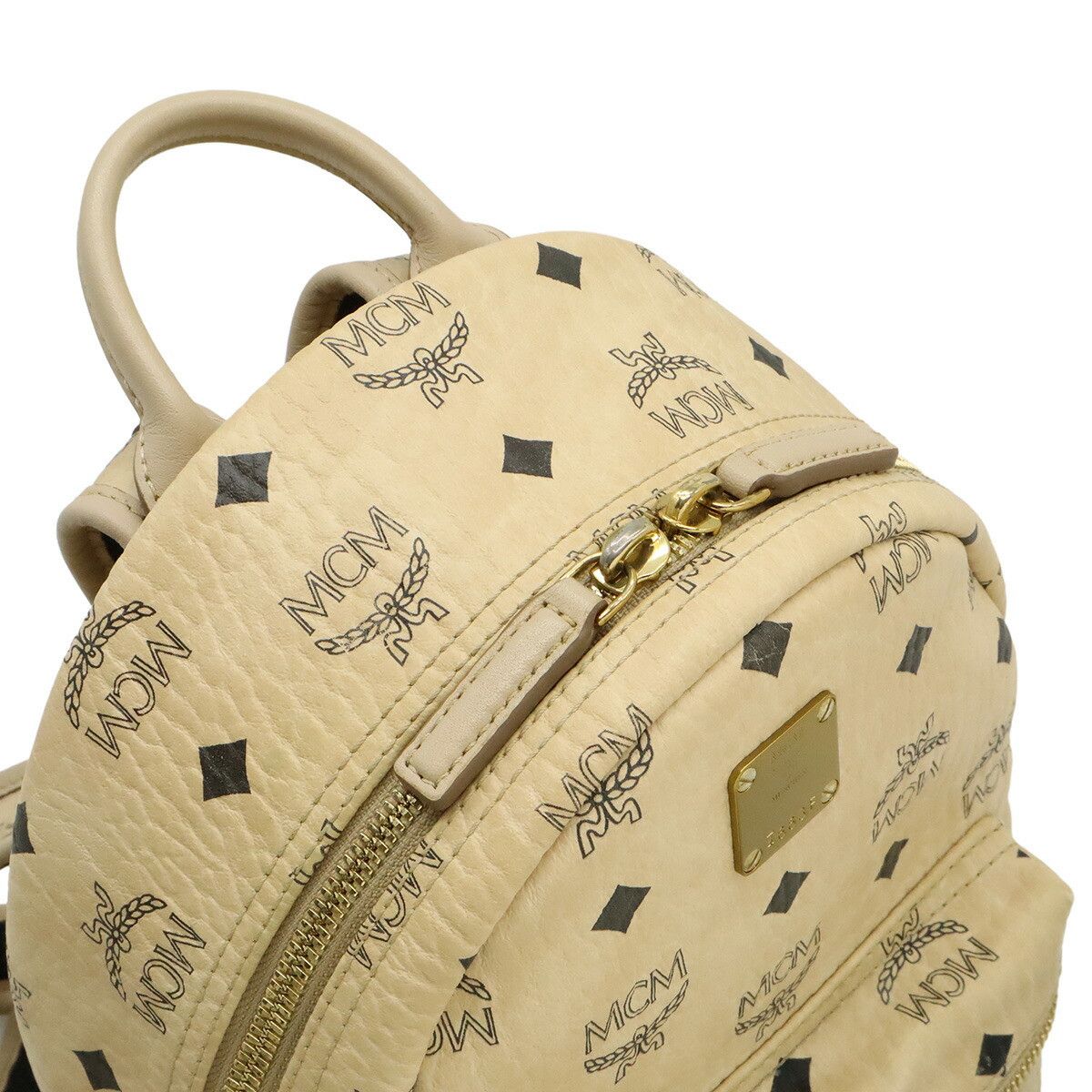 MCM MCM MCM Visetos Coated Canvas Backpack Leather Backpack MMK6SVE41IG001 DUTY FREE for USA Size ONE SIZE - 6 Thumbnail