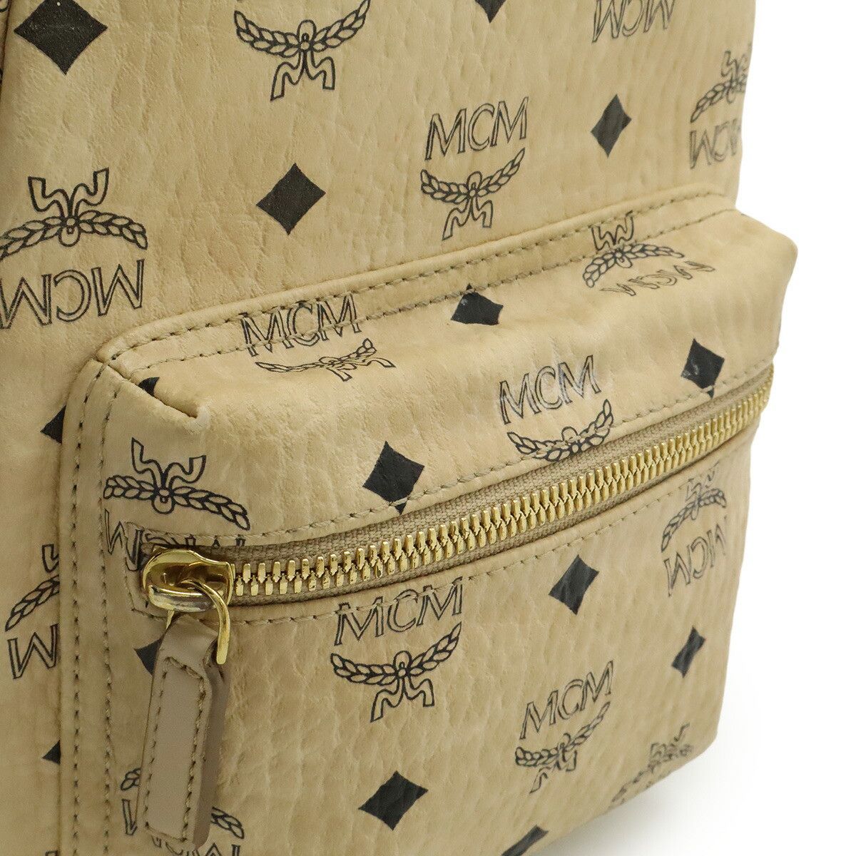 MCM MCM MCM Visetos Coated Canvas Backpack Leather Backpack MMK6SVE41IG001 DUTY FREE for USA Size ONE SIZE - 9 Thumbnail