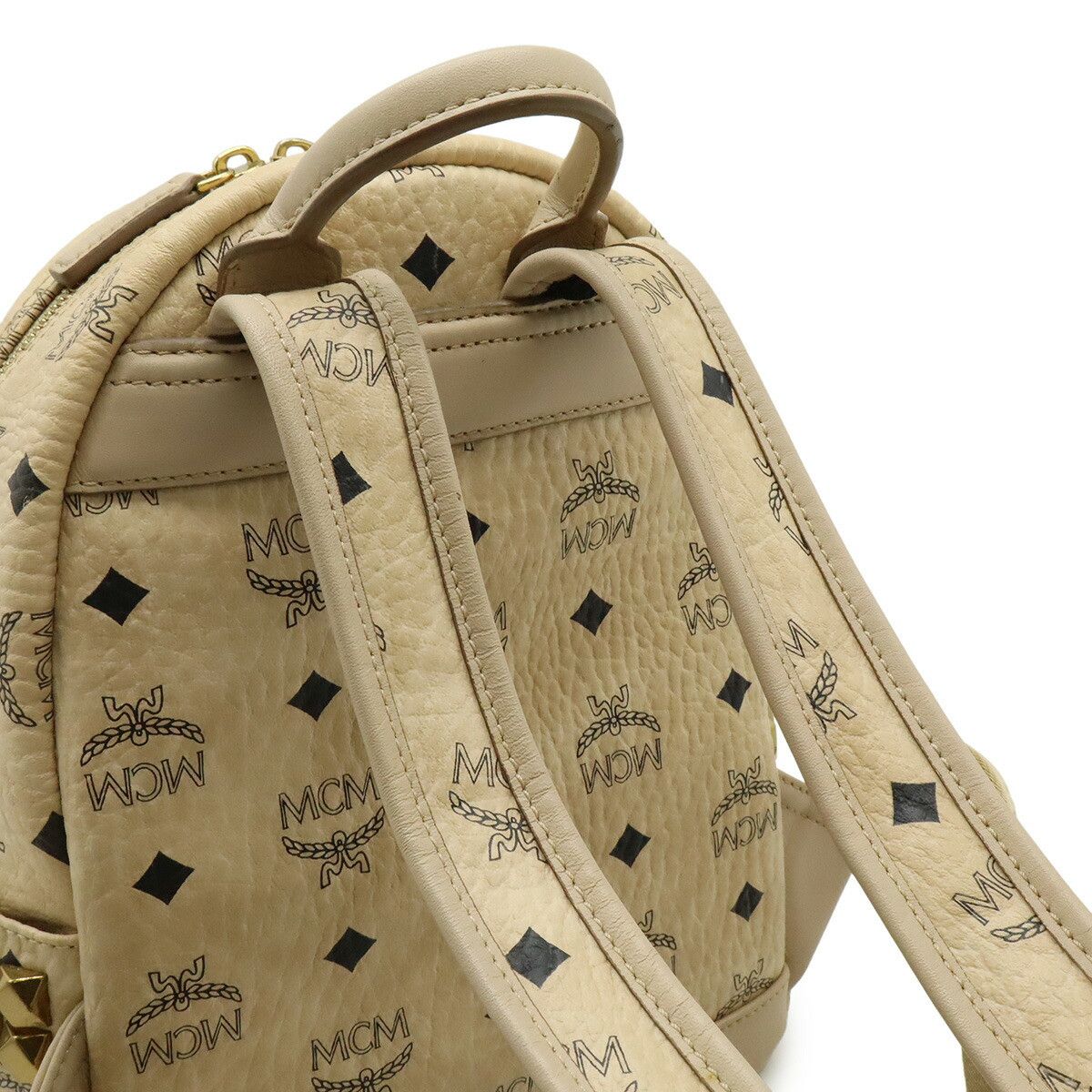 MCM MCM MCM Visetos Coated Canvas Backpack Leather Backpack MMK6SVE41IG001 DUTY FREE for USA Size ONE SIZE - 4 Thumbnail