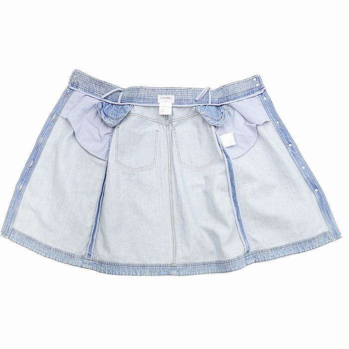 Chanel Chanel Chanel Metiers d'Art Paris-Dallas Denim Skirt Textile Skirts P49386 DUTY FREE for USA Size ONE SIZE - 7 Thumbnail