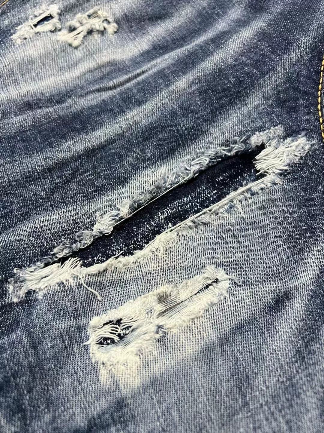 Dsquared2 stylish blue biker patch jeans Size US 31 - 4 Thumbnail