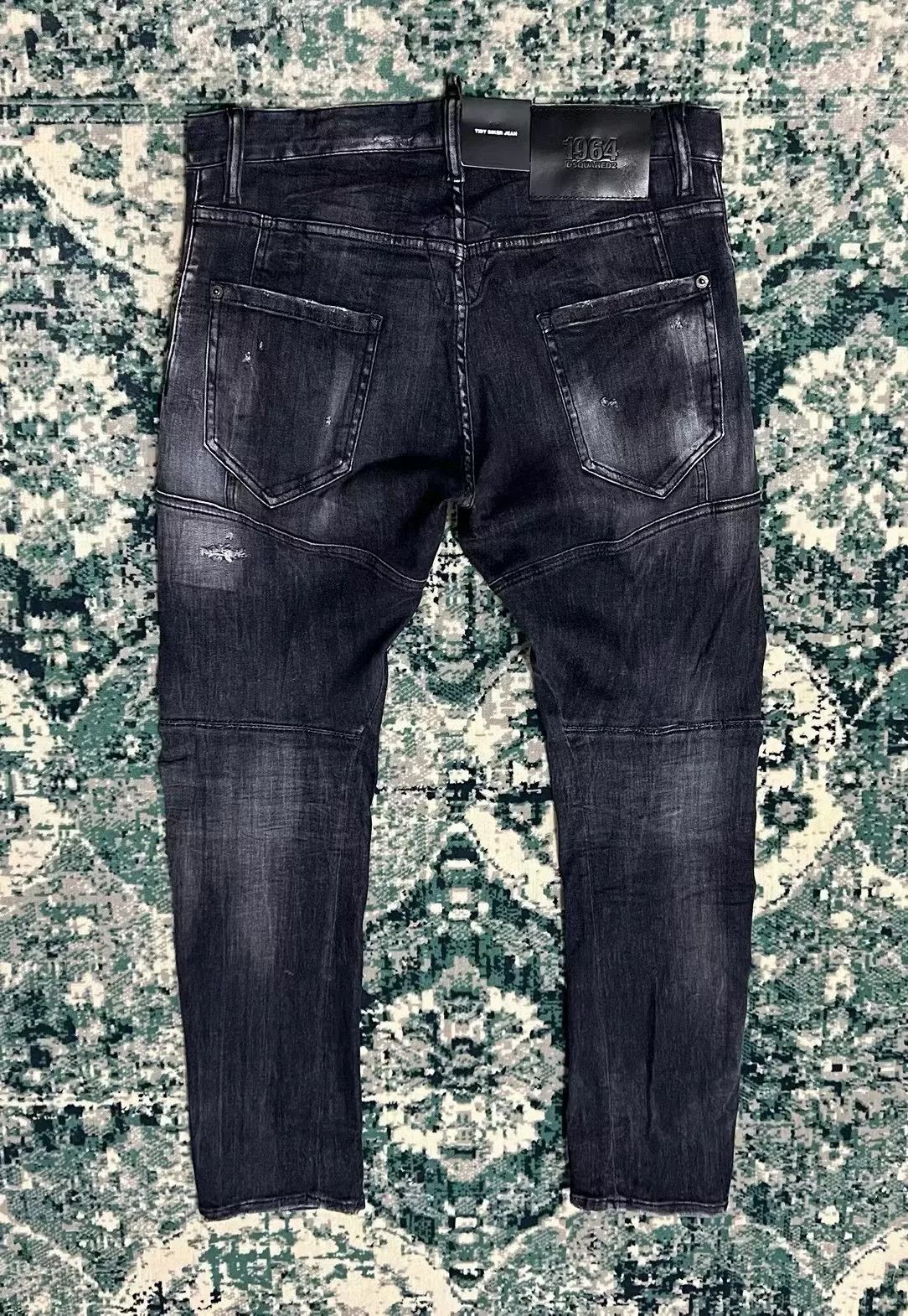 Dsquared2 dsquared2 black gray patched biker jeans Size US 31 - 2 Thumbnail