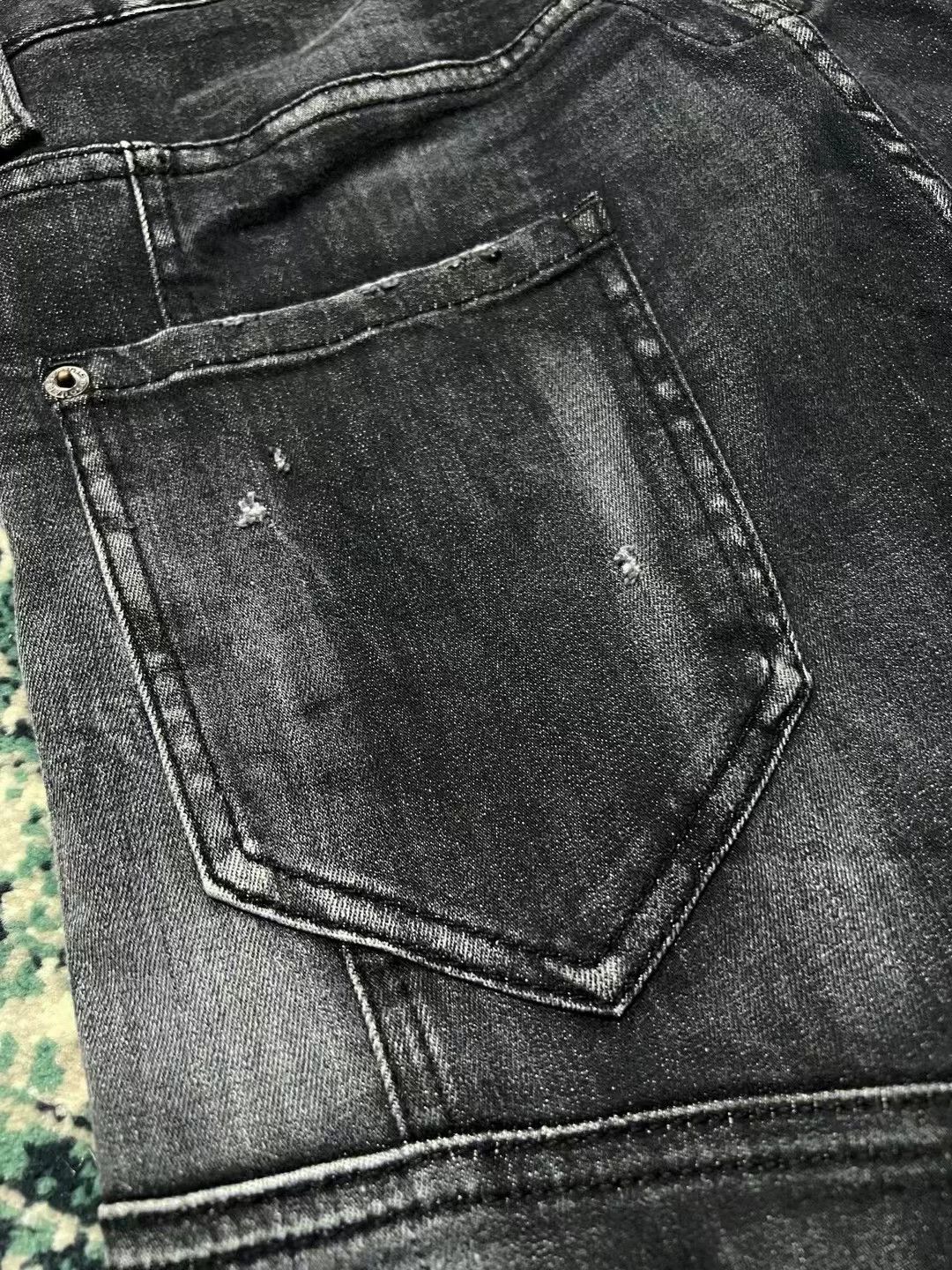 Dsquared2 dsquared2 black gray patched biker jeans Size US 31 - 6 Thumbnail