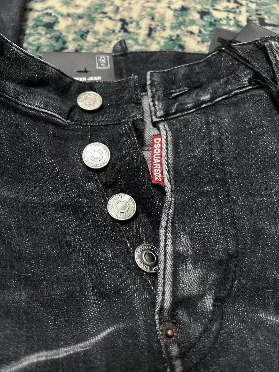 Dsquared2 dsquared2 black gray patched biker jeans Size US 31 - 3 Thumbnail