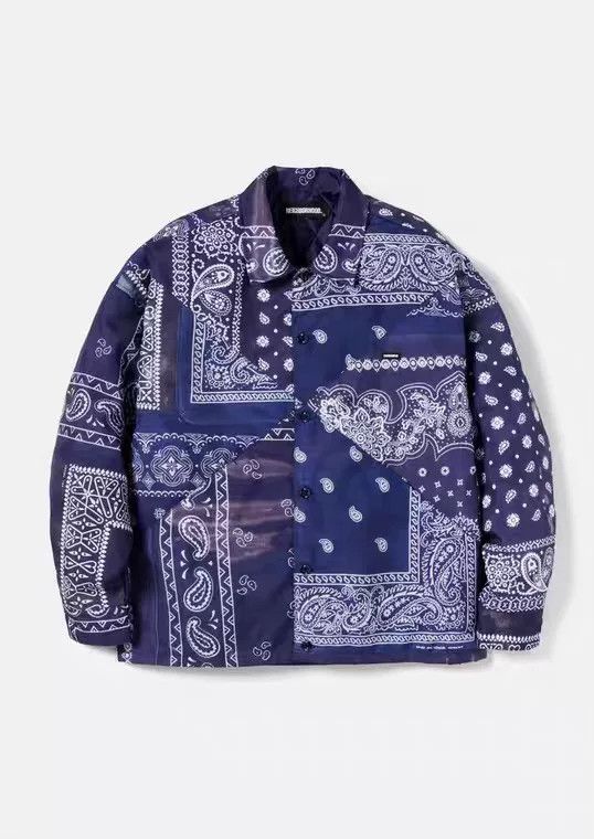 Neighborhood stylish blue patterned long sleeve jacket Size US M / EU 48-50 / 2 - 2 Thumbnail