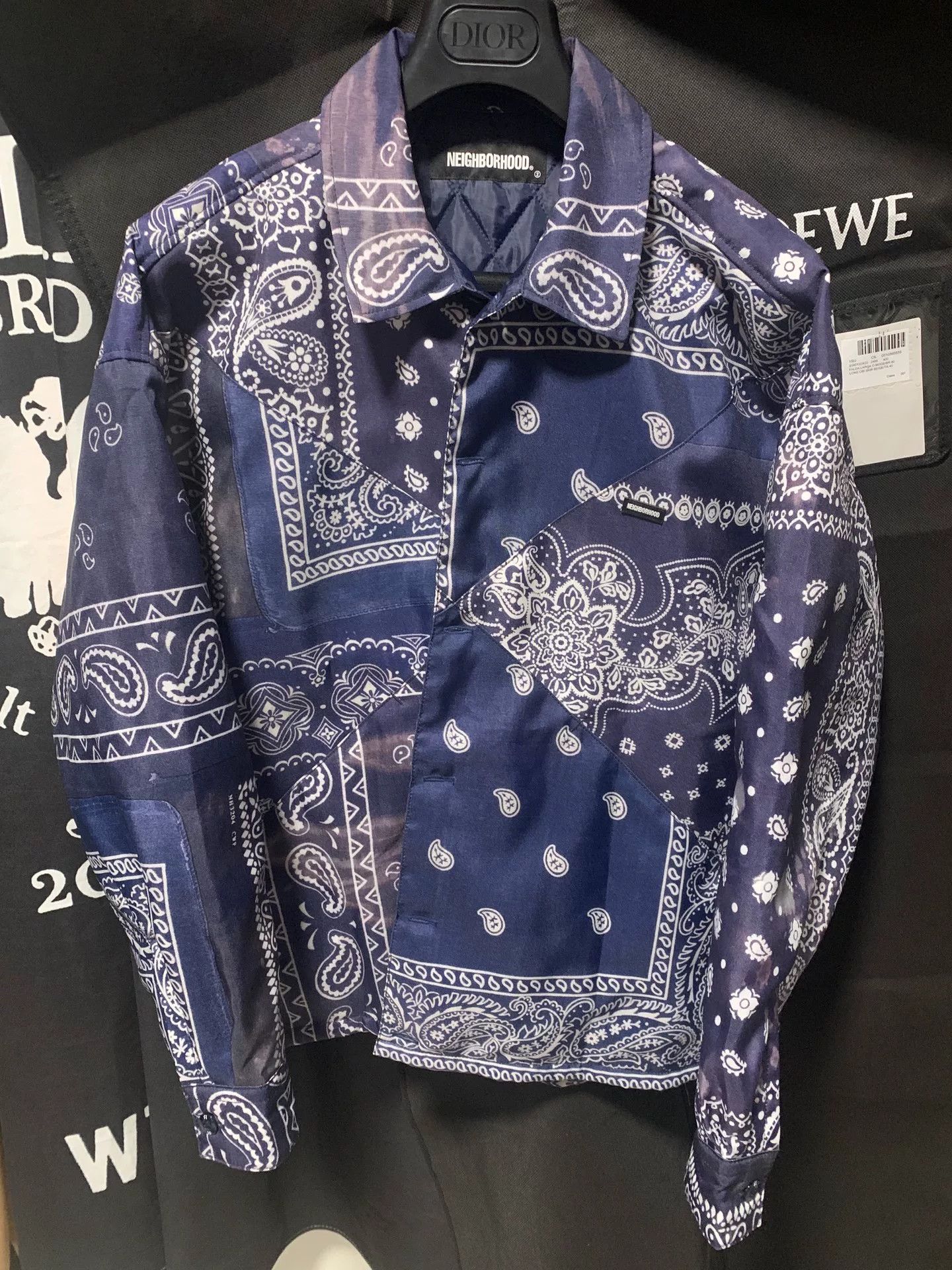 Neighborhood stylish blue patterned long sleeve jacket Size US M / EU 48-50 / 2 - 5 Thumbnail
