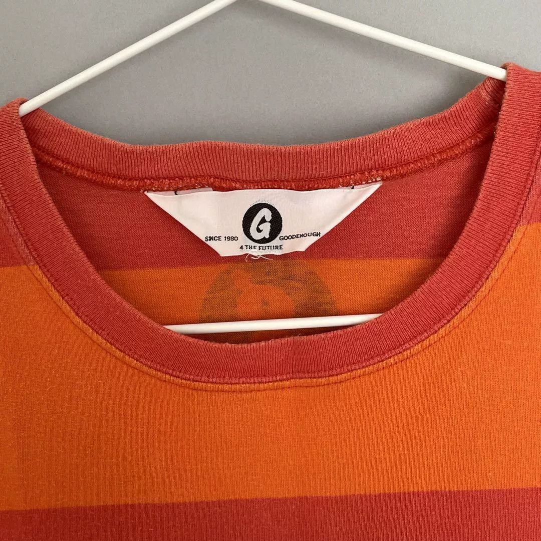 GOODENOUGH goodenough orange striped short sleeve tee Size US L / EU 52-54 / 3 - 5 Thumbnail