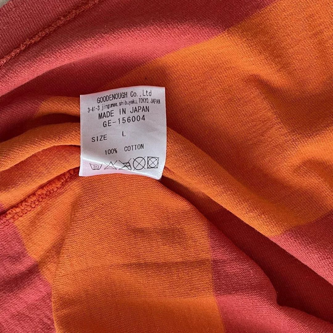 GOODENOUGH goodenough orange striped short sleeve tee Size US L / EU 52-54 / 3 - 8 Thumbnail